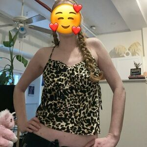 Topshop Leopard camisole